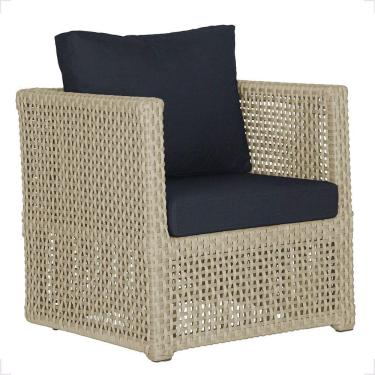 Imagem de 1 Poltrona Madri Alumínio Corda Náutica Estofado 12 Trama Rami