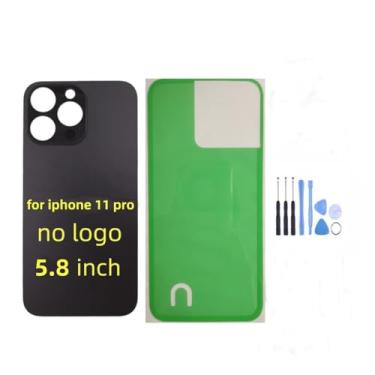 Imagem de STYCES Substituição de vidro da tampa traseira traseira para iPhone 11pro de 5,8 polegadas e para iPhone 11promax 6,5 polegadas (sem logotipo), com kit de ferramentas de reparo, adesivo pré-instalado