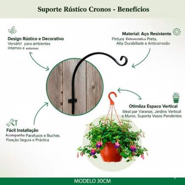 Imagem de Mão francesa para vaso de plantas suporte de pendurar pendente de pare