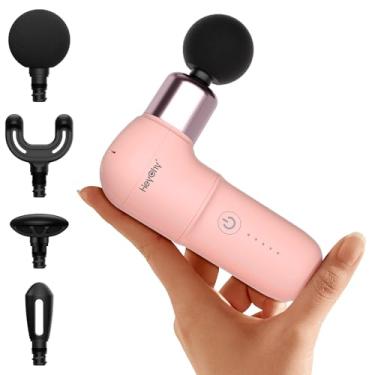 Imagem de HEYCHY Super mini pistola de massagem, massageador muscular de percussão de tecidos profundos, pistola de massagem esportiva compacta, pistola massageadora portátil para presentes para ela, elegível