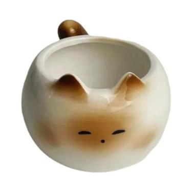 Imagem de Caneca De Cerâmica Em Forma De Gato Siamês, Criativa E Fofa, Para Café