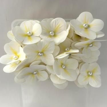 Imagem de 30 peças de pinos magnéticos fortes de flores simuladas, quadro de avisos de parede, decoração forte para kit de pendurar fotos de mapas, suporte de pôster, ímã de geladeira, grampo de cabelo de