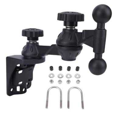 Imagem de RiToEasysports Montagem para Localizador de Peixes, Suporte de Junta Esférica Dupla de Liga de Alumínio, Montagem Eletrônica Marinha para Localizador de Peixes, Gps e de Navegação de Barco