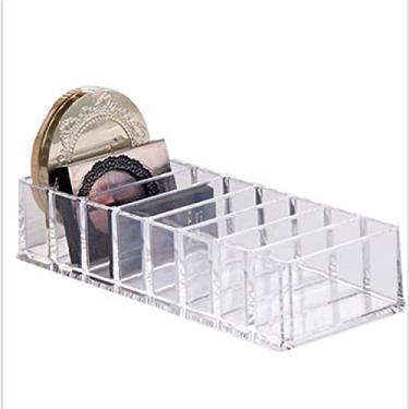 Imagem de GLOGLOW Caixa de Armazenamento Suporte Lavável Transparente para Blush e Espelhos Pequenos, 21,5x8,7x4,5 Cm, Rack de Cosméticos de Plástico para Organização de Maquiagem, Nan