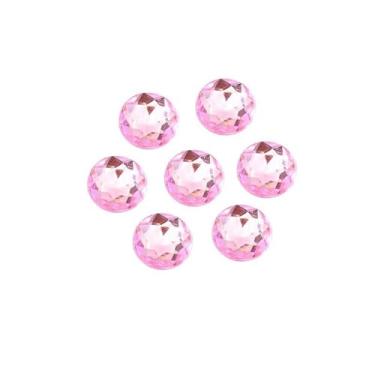 Imagem de Cabochões redondos de 8 mm com borda chanfrada, strass de plástico traseiro plano, pedras de acrílico galvanizadas para joias DIY, arte de unhas, enfeites artesanais (cor 8)