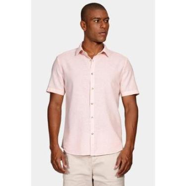 Imagem de Camisa Manga Curta Move Slim Linho Algodão Coral-Masculino