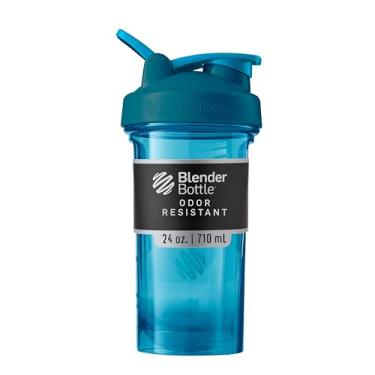 Imagem de BlenderBottle Garrafa coqueteleira Pro Series perfeita para shakes de proteína e pré-treino, 700 ml, azul oceano