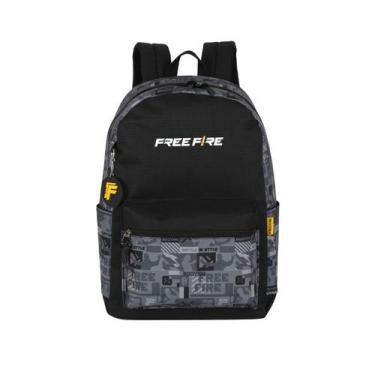 Imagem de Mochila Free Fire Costas Jogo Juvenil Casual Passeio Escolar, Preto