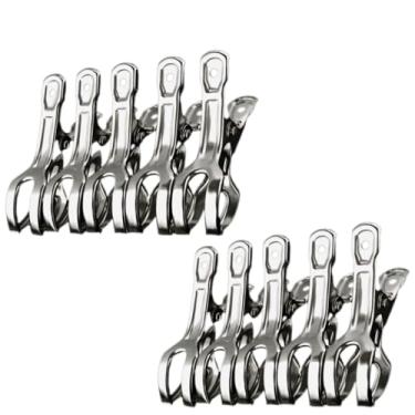 Imagem de Prendedor Pregador Edredom Roupa Pesada Cortina Multiuso Aço Inox Kit(10 UNIDADES)