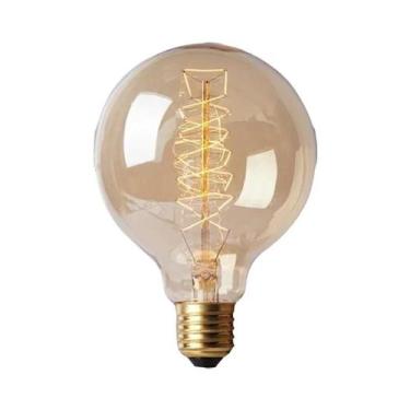 Imagem de Lâmpada incandescente retro do filamento do vintage da ampola da ampol