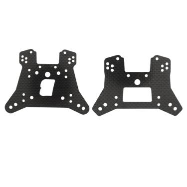 Imagem de Torre de choque rc traseira dianteira fibra carbono durável robusto leve rc amortecedor torre substituição traxxas trenó