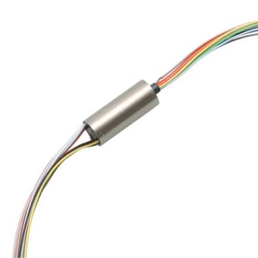 Imagem de 1 anel deslizante de peixe âncora visual diâmetro 6/6,5/7,5 mm 2/4/8/12CH 1A 2A junta rotativa condutiva deslizante para Gimbal RC UAV PTZ (diâmetro 6,5 mm 12 canais 1A)