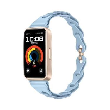 Imagem de Pulseira De Silicone Colorida Para Huawei Band 10 9 8, Correia De Borr