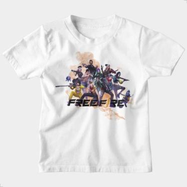 Imagem de Camiseta Infantil Algodão Personalizada Free Fire Gamer - Techmalhas, 