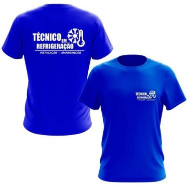 Imagem de Camiseta Técnico em Refrigeração - Estampa Norte, GG, Azul royal