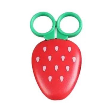 Imagem de Tesoura Magnética De Segurança Em Forma De Morango, Cortador De Papel 