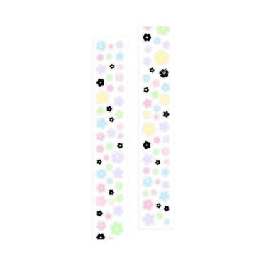 Imagem de Fitas Adesivas Transparentes De PET Prata Com Decoração De Trevo, Estr