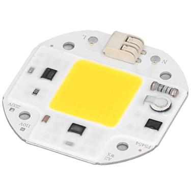 Imagem de TOPINCN COB LED Chip de Alta Potência LED Light Chip Lâmpada Bead 220V 30000 Horas Com Dissipação de Calor de Alumínio para DIY Iluminação Exterior Interior 220V (50W Branco quente)