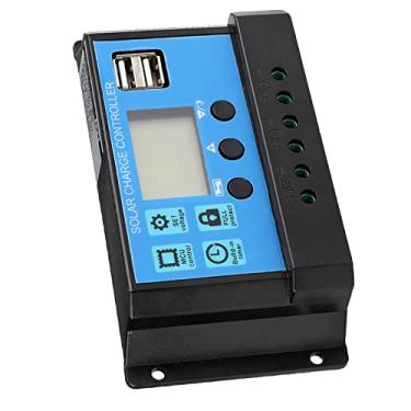 Imagem de Ailgely Controlador de Carga Solar Automático 60A 12V 24V, Carregador de Bateria Solar PWM, Microcontrolador Industrial, Grande Display LCD, Proteção contra Curto-circuito, Proteção (60A)