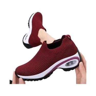 Imagem de Tênis Casuais De Verão Femininos Com Plataforma Wedge Respirável E Vul