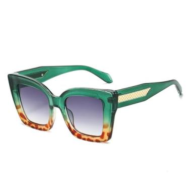Imagem de Óculos de Sol UV400 - Cores Candy com Lentes Degradê Transparentes Estilo Punk para Homens e Mulheres, Ideais para Esportes ao Ar Livre, Corrida e Ciclismo, Verde