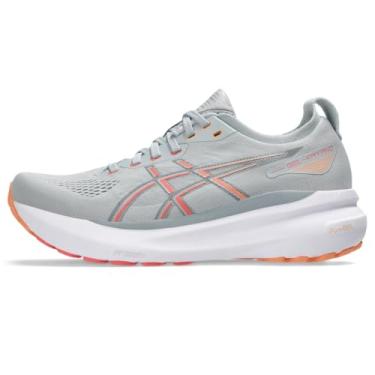 Imagem de ASICS Tênis de corrida feminino Gel-Kayano 31, Cinza piemonte/mamão, 5 Wide