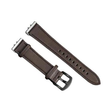 Imagem de Pulseira De Couro Microfibra Para Samsung Galaxy Watch Fit 3 Acessório