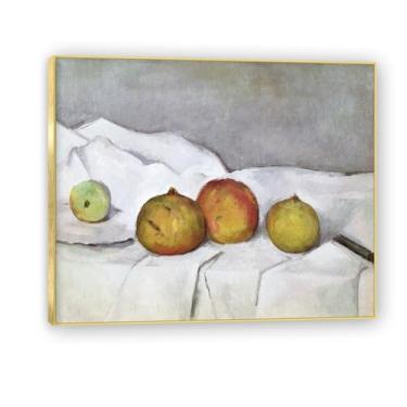 Imagem de Moldura dourada. Arte vintage emoldurada de frutas mortas, pintura clássica de cozinha country, decoração de parede de casa de fazenda quente para sala de jantar e cozinha. A35. 80 x 96 cm-31,4 x 37,8