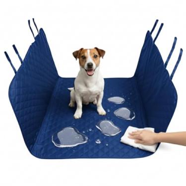 Imagem de Capa Protetora Pet Carro Impermeável para Banco Traseiro Luxo Transporte Pet Carro(Azul Royal)