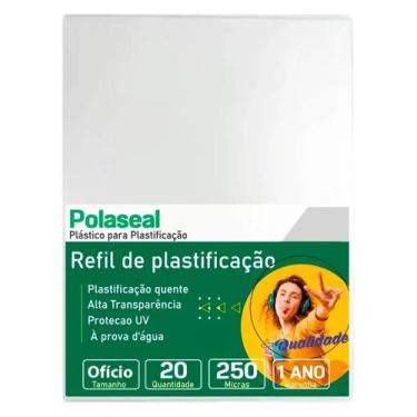 Imagem de Polaseal Para Plastificação Ofício 226x340x0,10mm 20un - Cassmar 