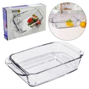 Imagem de travessa de vidro retangular patris 530ml 20,5x11,5x4,3cm na caixa - Y