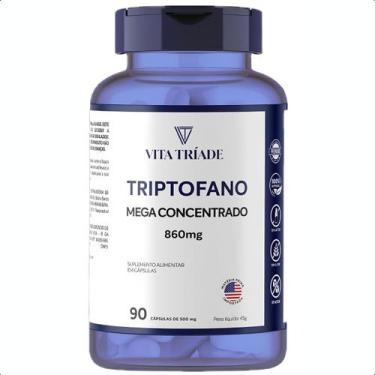 Imagem de Suplemento L-Triptofano 860mg Mega Concentrado  90 Cáps - VITA TRÍADE
