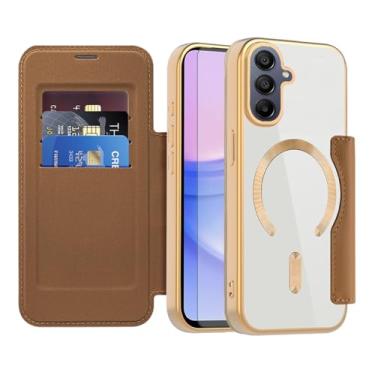 Imagem de Asuwish Capa de telefone para Samsung Galaxy A16 5G/4G capa carteira magnética com protetor de tela de vidro temperado flip porta-cartão de crédito bloqueio RFID acessórios para celular A 16 16A