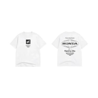 Imagem de Camiseta Unissex De Verão Para Corrida De Motocicleta Honda, Manga Cur