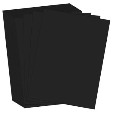 Imagem de Neehows 100 folhas 300 g/m2/49,9 kg, cartolina preta de 21 x 29 cm de espessura, papel de artesanato pesado para convites, scrapbooking, decoração - preto