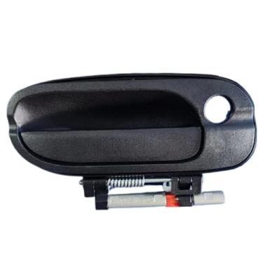 Imagem de Maçaneta de suporte para porta de carro maçaneta externa adequada para Nissan Apto para Sentra 2000-2006, dianteiro esquerdo e direito com textura preta de furo (1 peça esquerda)