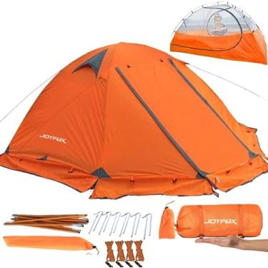 Imagem de JOYFOX Barraca de Camping 3 Pessoas RAINFLY Alumínio Ultralight Upf 50 Coluna D'água de 3000mm (Laranja claro, 3 Pessoas)