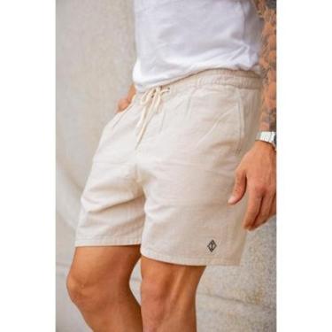 Imagem de Short Curto Masculino Bermuda Linho Alfaiataria Slim Fit-Masculino