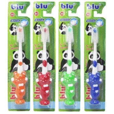 Imagem de Escova Dental Infantil Macia Urso Protetor Cerda Colors Blu