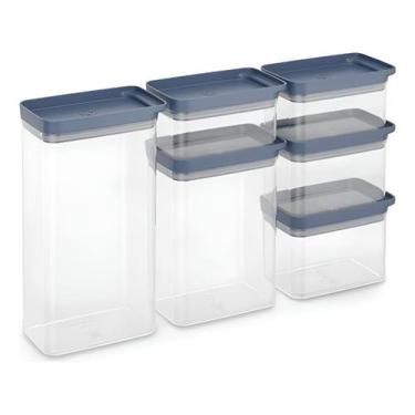 Imagem de Kit Potes Herméticos Organizadores Electrolux Experience 6 Un Empilháv