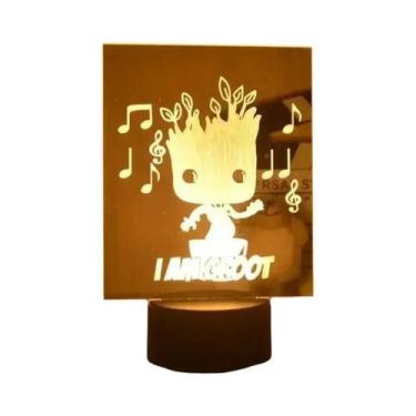 Imagem de Lâmpada LED 3D Do Personagem Ironman Spiderman Da Disney Para Quarto I