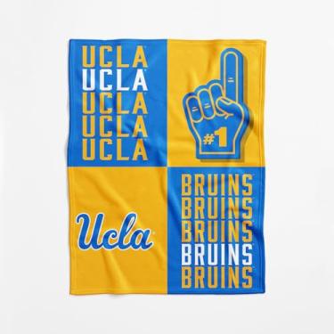 Imagem de Cobertor para bebê NCAA UCLA Bruins oficialmente licenciado, 101 x 127 cm, poliéster leve e macio, design dominó