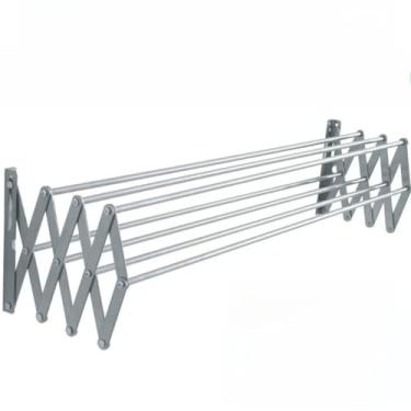 Imagem de Varal de Parede Sanfonado Retrátil Várias medidas 40cm 50cm 60cm 70cm 80cm 100cm(60CM)
