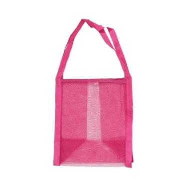 Imagem de Bolsa De Praia Grande Multicolorida Em Malha, Respirável, Portátil, Do