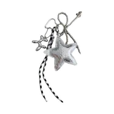 Imagem de Chaveiro Fofo De Couro Com Estrela, Balão E Cachorro Arco-Íris, Acessó