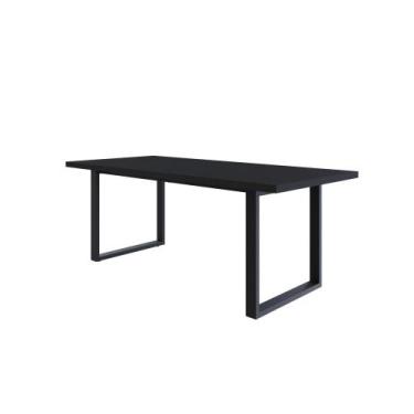 Imagem de Mesa de Jantar Queens R 200x90x77cm - Compace, Preto TX/Est.Preta