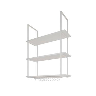 Imagem de Nicho Industrial Suspenso Denver 80cm - Branco - Cor: Branco