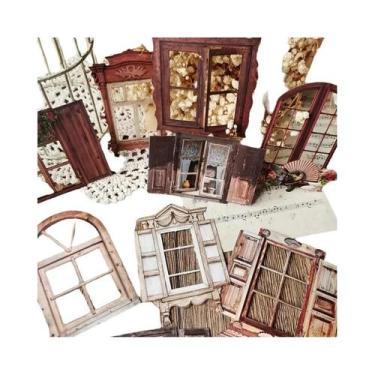 Imagem de Adesivos Vintage De Corte a Laser Para Portas E Janelas, 10 Peças, Par