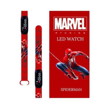Imagem de Relógio Digital À Prova d'Água Do Spiderman Para Crianças, Pulseira LE
