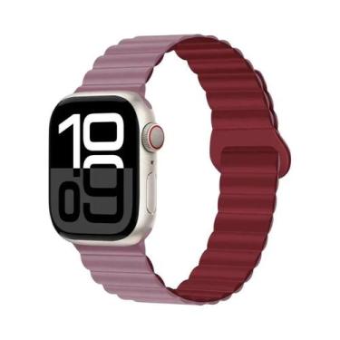 Imagem de Pulseira Esportiva Magnética De Silicone 42mm 44mm 45mm 46mm 49mm Para